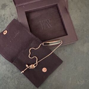 MONICA VINADER ✨ RARE Rose gold Black onyx Baja bracelet